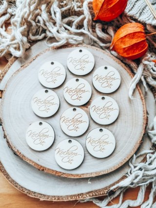 Zawieszka 3cm (10szt) - teksty miłosne (6 wzorów)