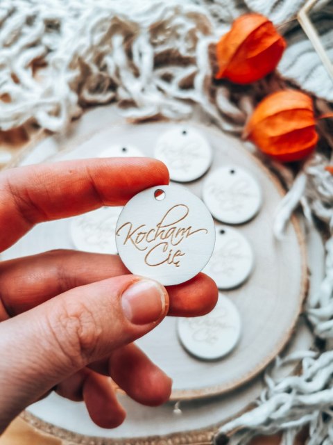 Zawieszka 3cm (10szt) - teksty miłosne (6 wzorów)