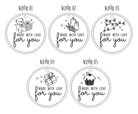 Zawieszka drewniana 5cm (10szt) GWIAZDKA Made with Love"