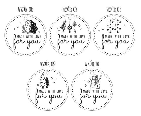 Zawieszka drewniana 5cm (10szt) GWIAZDKA Made with Love"