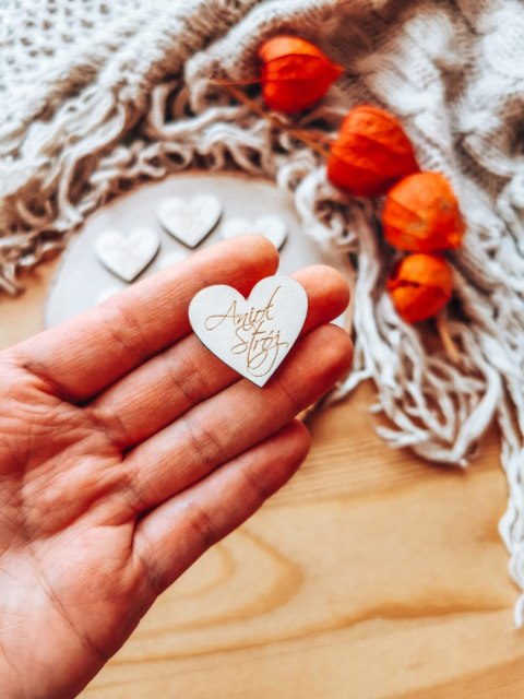 Anioł Stróż - SERCE (10szt) 3/4/5cm - - - (serduszka, serduszko, serca, Aniołek)