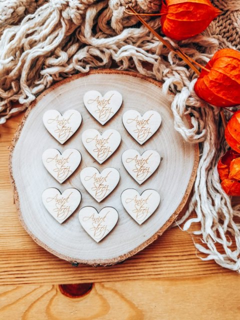 Anioł Stróż - SERCE (10szt) 3/4/5cm - - - (serduszka, serduszko, serca, Aniołek)