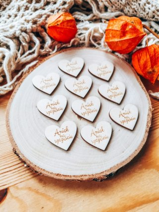 Anioł na szczęście - SERCE (10szt) 3/4/5cm - - - (serduszka, serduszko, serca, Anioł Stróż, Aniołek)