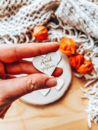 Anioł na szczęście - SERCE (10szt) 3/4/5cm - - - (serduszka, serduszko, serca, Anioł Stróż, Aniołek)