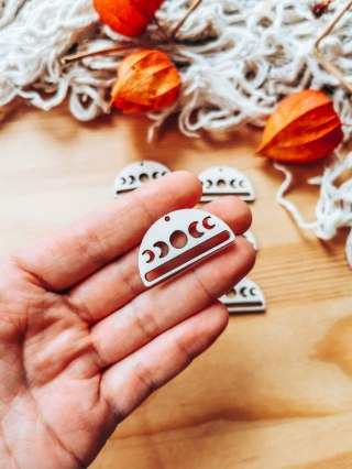 Baza do kolczyków (6szt) - fazy księżyca - kolczyki