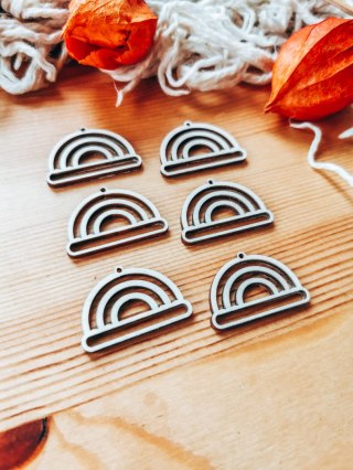 Baza do kolczyków (6szt) - tęcza - kolczyki