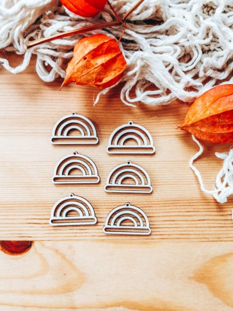 Baza do kolczyków (6szt) - tęcza - kolczyki