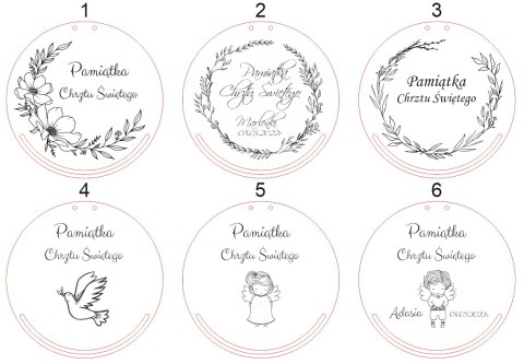 Baza do makramy - Chrzest Święty (9 wzorów) - - - (Pamiątka Chrztu Świętego)