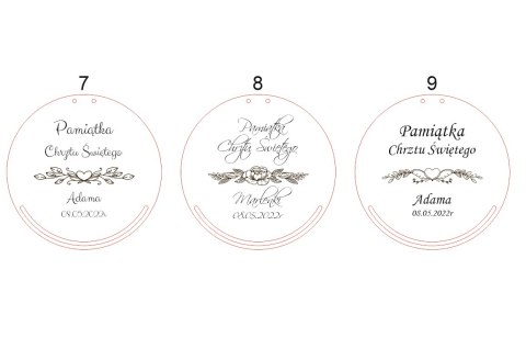 Baza do makramy - Chrzest Święty (9 wzorów) - - - (Pamiątka Chrztu Świętego)