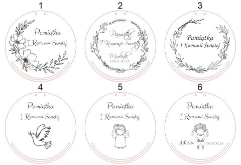 Baza do makramy - I Komunia Święta (9 wzorów) - - - (Pamiątka Pierwszej I Komunii Świętej, Pierwsza)