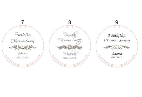 Baza do makramy - I Komunia Święta (9 wzorów) - - - (Pamiątka Pierwszej I Komunii Świętej, Pierwsza)