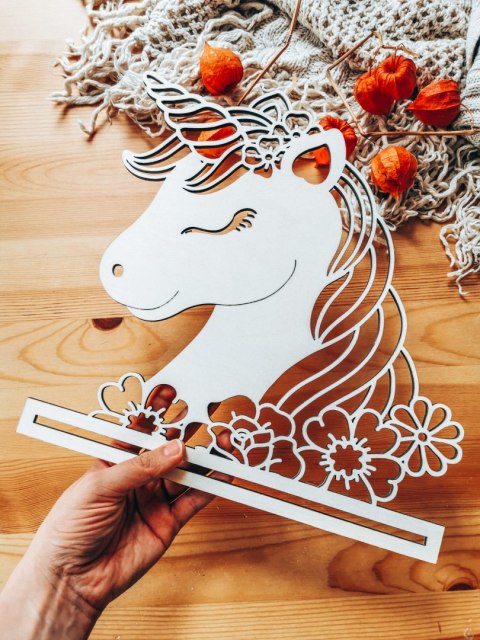 Baza do makramy - Jednorożec 01 - baza do makatki