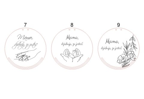 Baza do makramy - Kochanej Mamie (9 wzorów) - - - (Dzień Mamy)