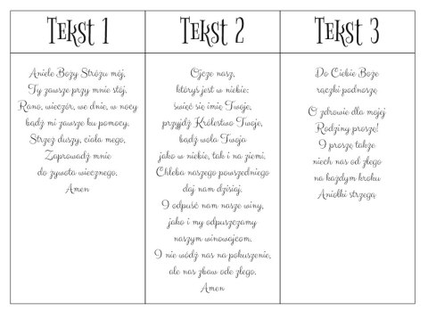 Baza do makramy - Modlitwa (9 wzorów) - - - (Aniele Boży, Ojcze Nasz, Do Ciebie Boże)