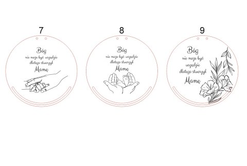 Baza do makramy - Sentencja dla Mamy (9 wzorów) - - - (Dzień Mamy)