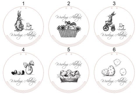 Baza do makramy - Wesołego Alleluja (6 wzorów)