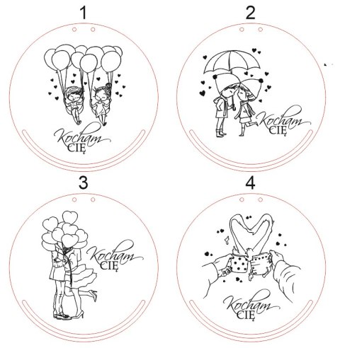 Baza do makramy - Zakochana Para (4 wzory)