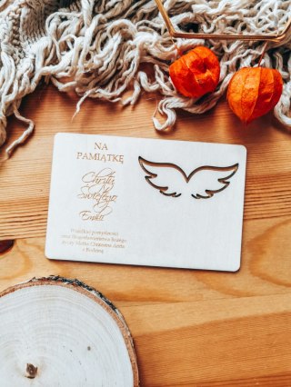 Baza magnes - skrzydła do aniołka (1szt) dowolny tekst