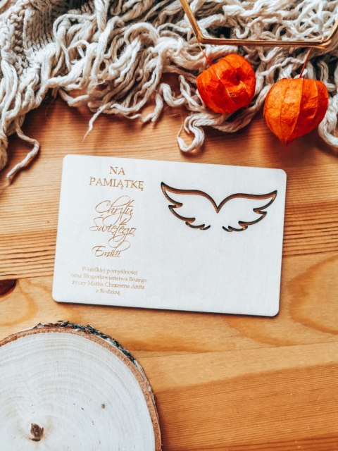 Baza magnes - skrzydła do aniołka (1szt) dowolny tekst