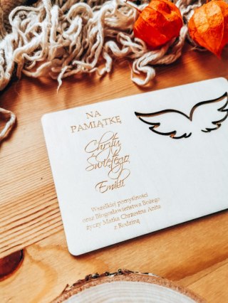 Baza magnes - skrzydła do aniołka (1szt) dowolny tekst