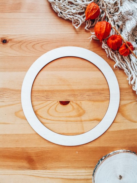 Baza obręcz - drewniane koło 20cm (szerokość 2,5cm)