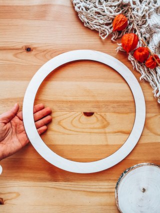 Baza obręcz - drewniane koło 25cm (szerokość 2,5cm)