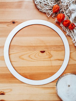 Baza obręcz - drewniane koło 30cm (szerokość 2,5cm)