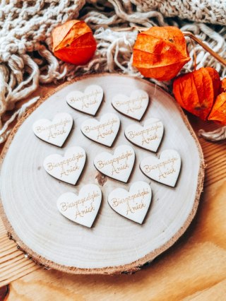 Bieszczadzki Anioł - SERCE (10szt) 3/4/5cm - - - (serduszka, serduszko, serca, Bieszczady, góry, Anioł Stróż, Aniołek)