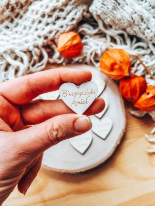 Bieszczadzki Anioł - SERCE (10szt) 3/4/5cm - - - (serduszka, serduszko, serca, Bieszczady, góry, Anioł Stróż, Aniołek)