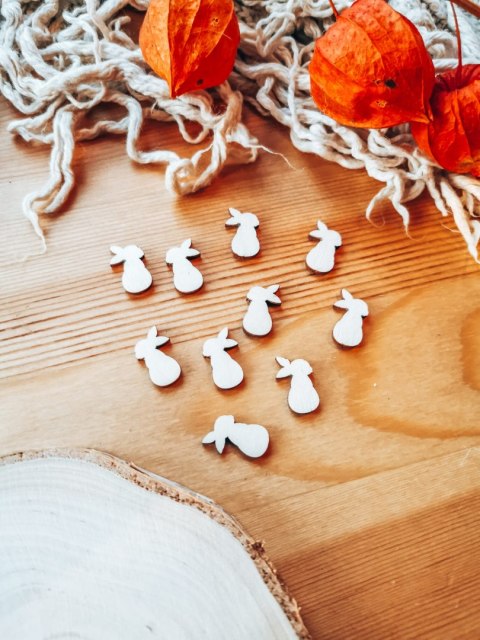 DEKOR 004 - królik 2cm (10szt) - wzór 1 (DK-004)