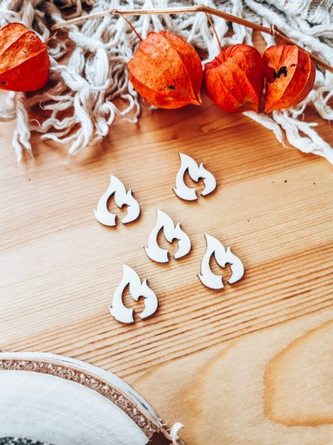 DEKOR gołąbek płomień 3-5cm (5szt) - wzór 4 (DK-029)