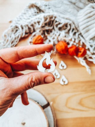 DEKOR gołąbek płomień 3-5cm (5szt) - wzór 4 (DK-029)