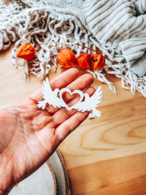 DEKOR gołąbki 15cm (3szt) - (DK-028)