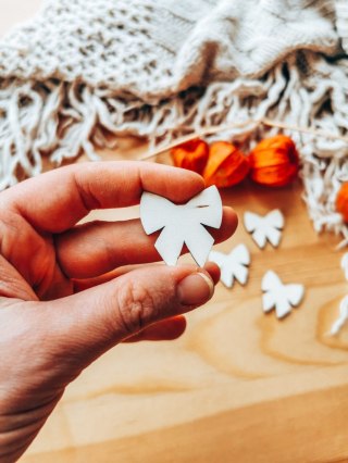 DEKOR kokardka 3-5cm (5szt) - wzór 5 (DK-018)