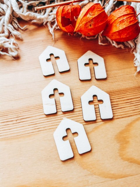 DEKOR kościół 3-5cm (5szt) - wzór 2 (DK-024)