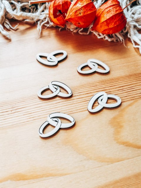 DEKOR obrączki ślubne 3-5cm (5szt) - wzór 1 (DK-020)