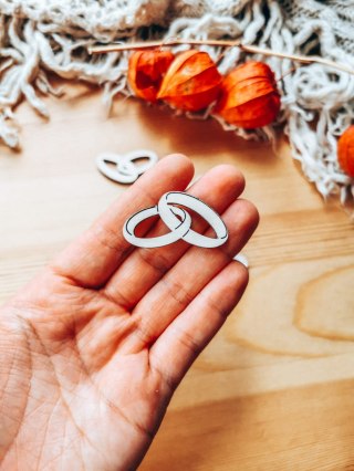 DEKOR obrączki ślubne 3-5cm (5szt) - wzór 1 (DK-020)