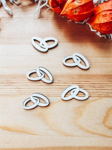 DEKOR obrączki ślubne 3-5cm (5szt) - wzór 1 (DK-020)