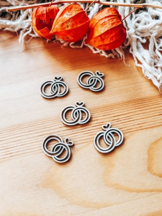 DEKOR obrączki ślubne 3-5cm (5szt) - wzór 2 (DK-021)