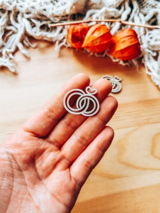 DEKOR obrączki ślubne 3-5cm (5szt) - wzór 2 (DK-021)