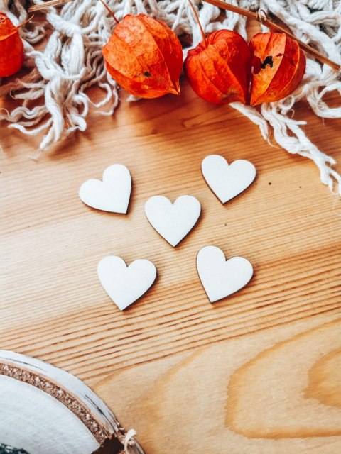 DEKOR serce 3-5cm (5szt) - (DK-025)