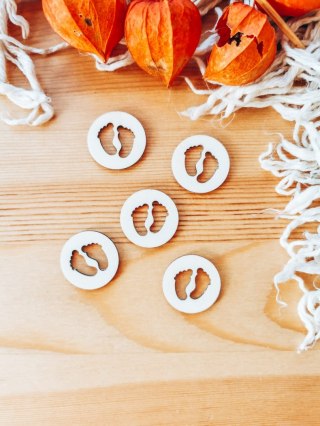 DEKOR stopki 3-5cm (5szt) - wzór 3 (DK-033)