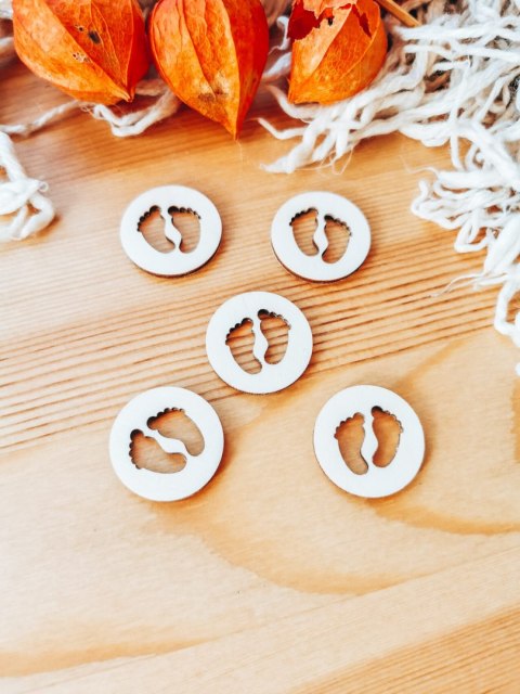 DEKOR stopki 3-5cm (5szt) - wzór 3 (DK-033)