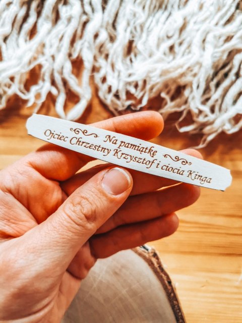 Dowolny tekst DEDYKACJA - TABLICZKA (1szt) 10cm/12cm/14cm - (8 wzorów)