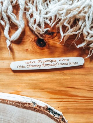 Dowolny tekst DEDYKACJA - TABLICZKA (1szt) 10cm/12cm/14cm - (8 wzorów)