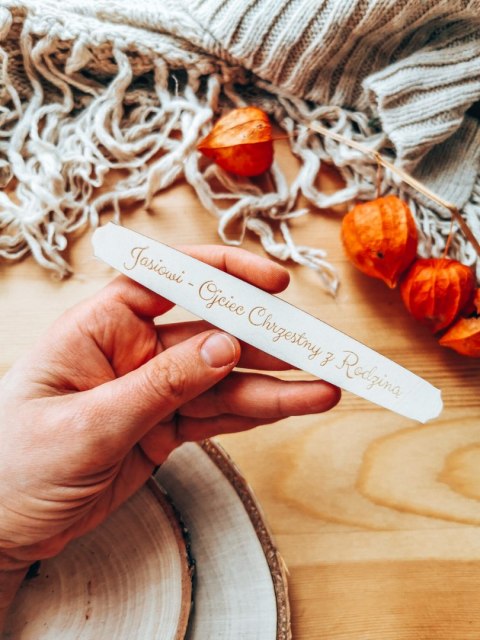 Dowolny tekst DEDYKACJA - TABLICZKA (1szt) 10cm/12cm/14cm - (8 wzorów)