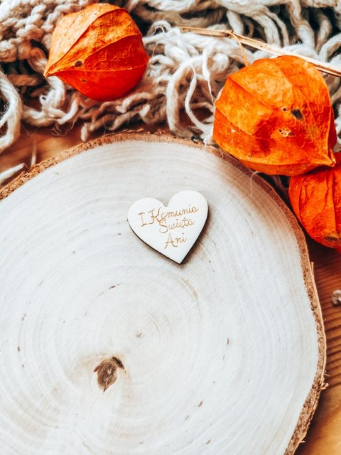 I Komunia Święta z IMIENIEM - (1szt) SERDUSZKO 3/4/5cm - - - (serduszka imiona, serce imienne, serca imię, Pierwsza Komunia, IHS