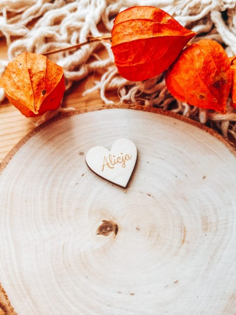 IMIĘ - (1szt) SERDUSZKO 3/4/5cm - - - (serduszka imiona, serce imienne, serca z imeniem)