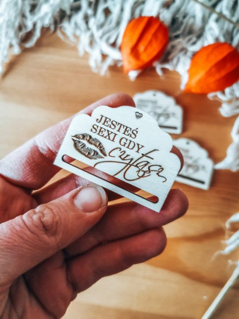 Jesteś sexi gdy czytasz - zakładka ozdobna 5x3,5cm (3szt) - - - (baza do zakładki do książki)