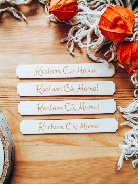 Kocham Cię Mamo - TABLICZKA (4szt) 10cm/12cm/14cm (8 wzorów) - - - (Kochanej Mamie, dla mamy, Dzień Matki)